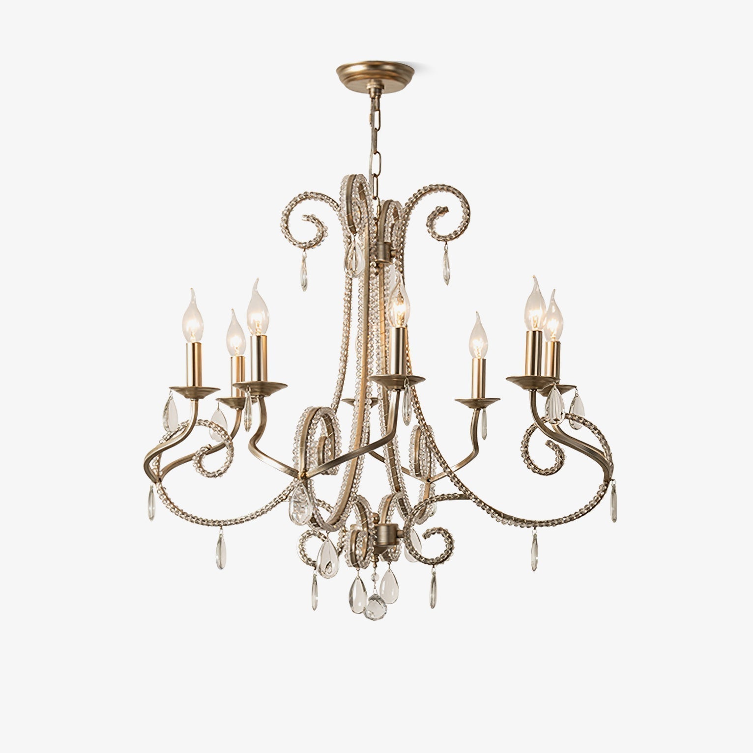 Elysara Crystal Candle Chandelier - Lamp Outdoor