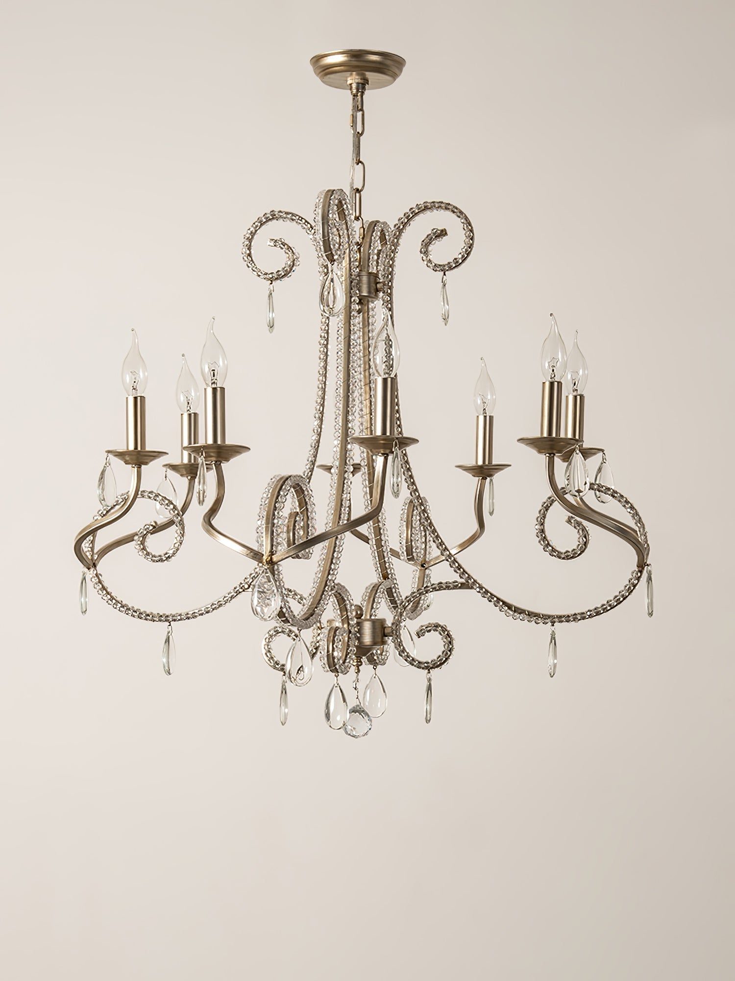 Elysara Crystal Candle Chandelier - Lamp Outdoor