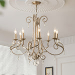 Elysara Crystal Candle Chandelier - Lamp Outdoor