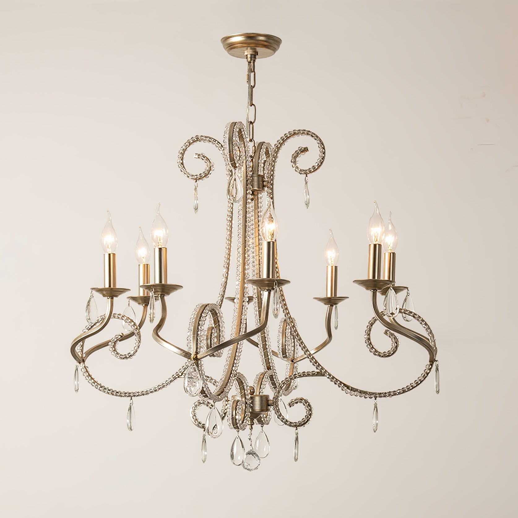 Elysara Crystal Candle Chandelier - Lamp Outdoor