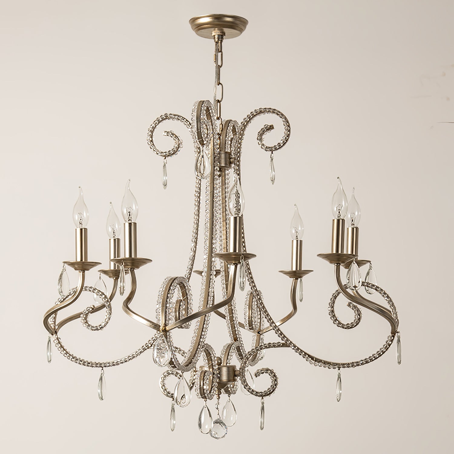 Elysara Crystal Candle Chandelier - Lamp Outdoor