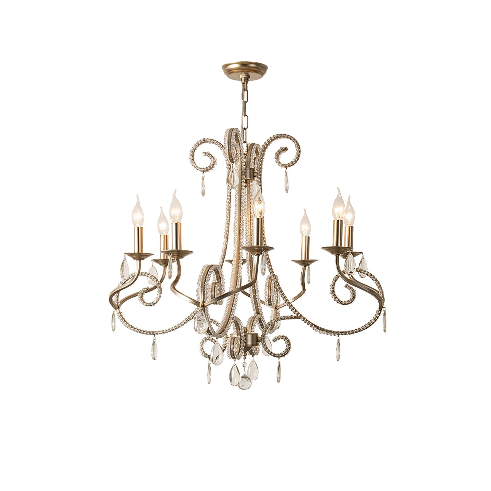 Elysara Crystal Candle Chandelier - Lamp Outdoor