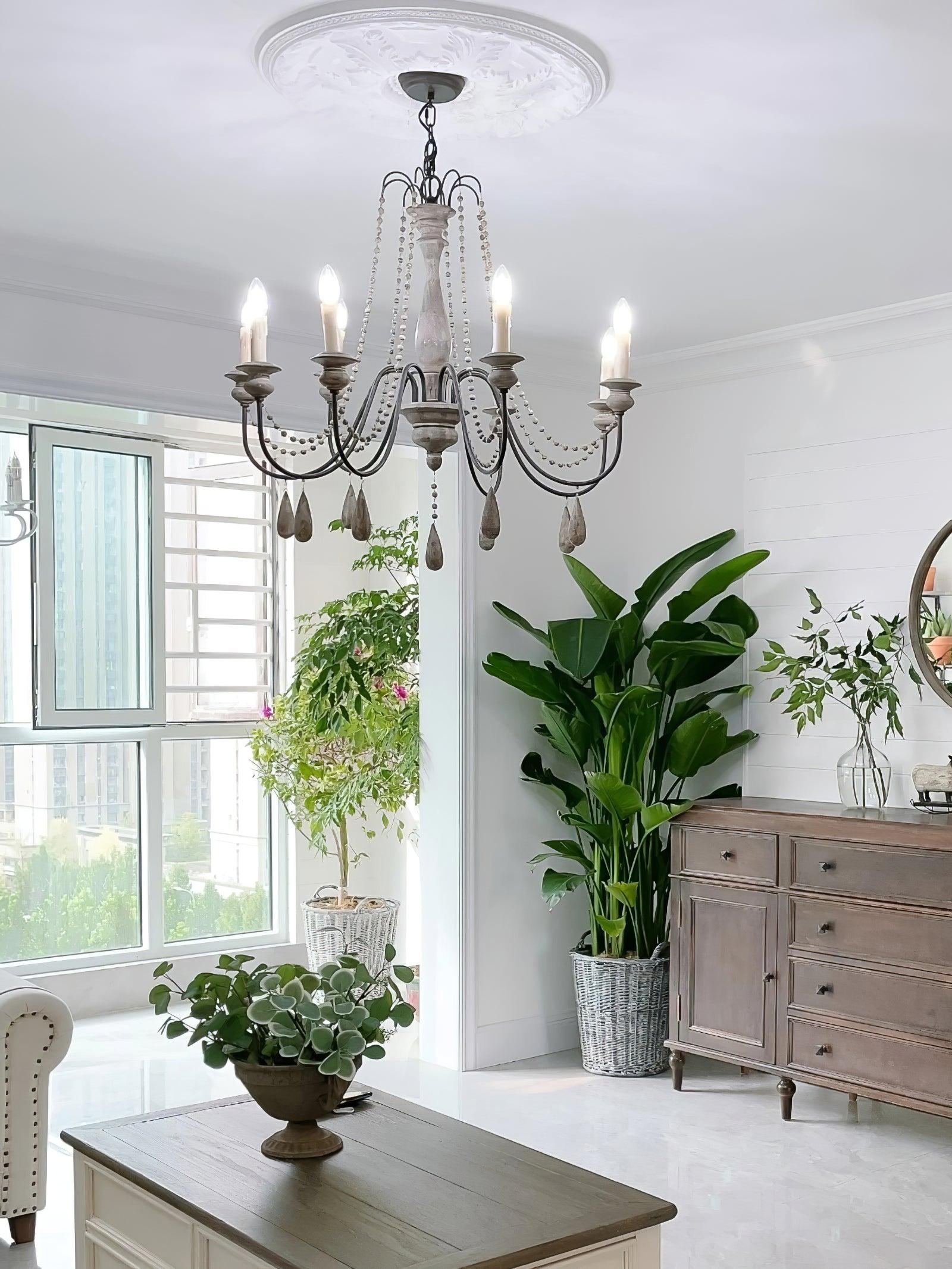 Candle Style Beaded Chandelier - Lamp Outdoor