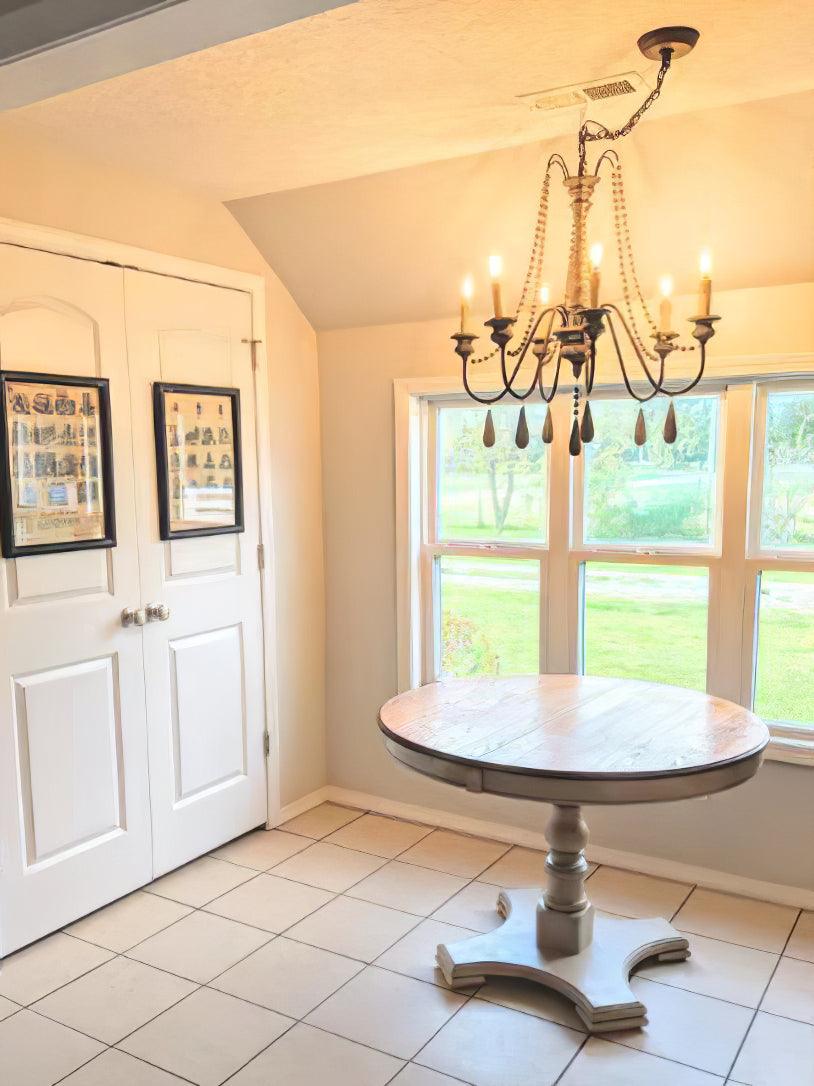 Candle Style Beaded Chandelier - Lamp Outdoor