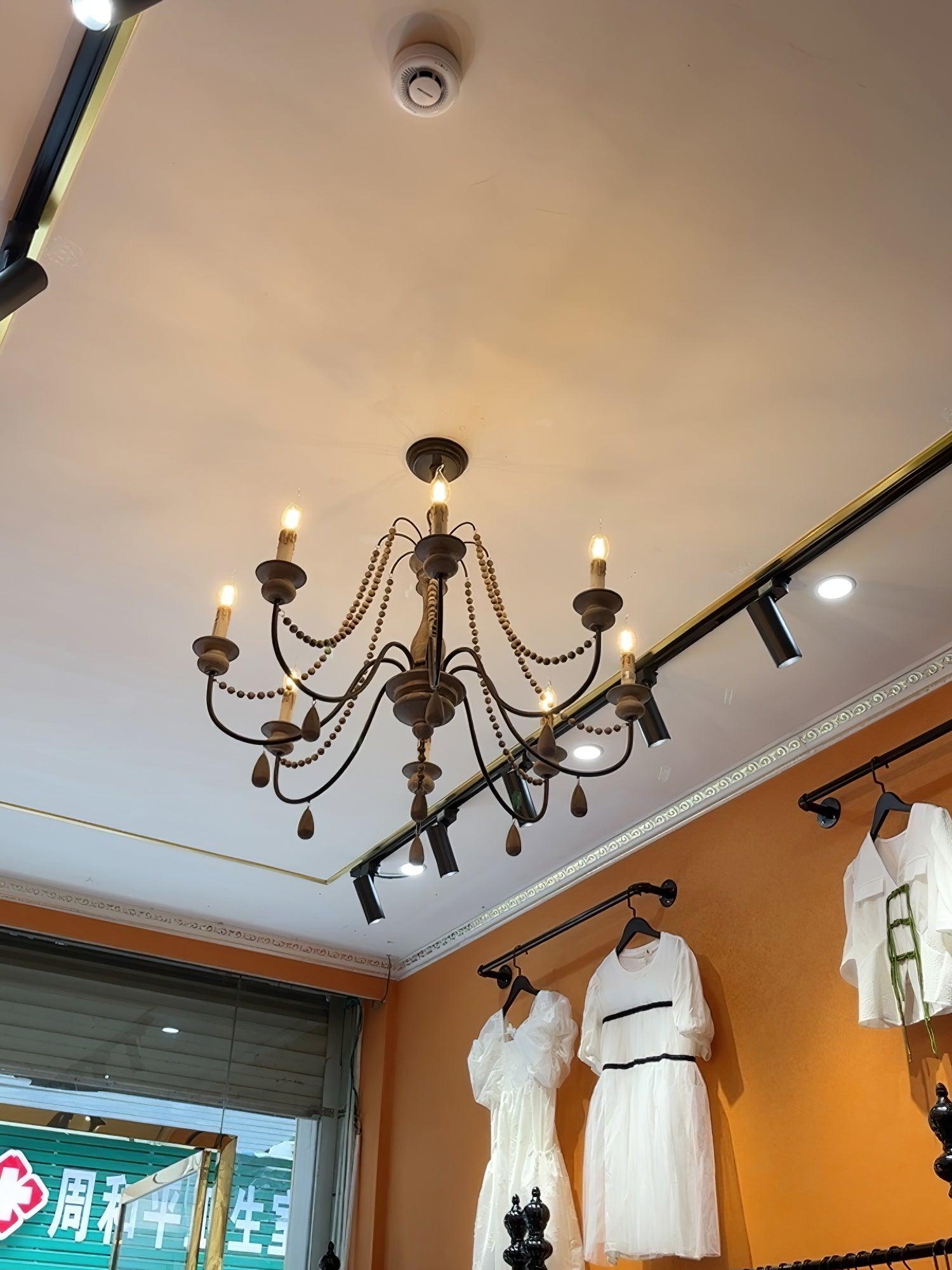 Candle Style Beaded Chandelier - Lamp Outdoor
