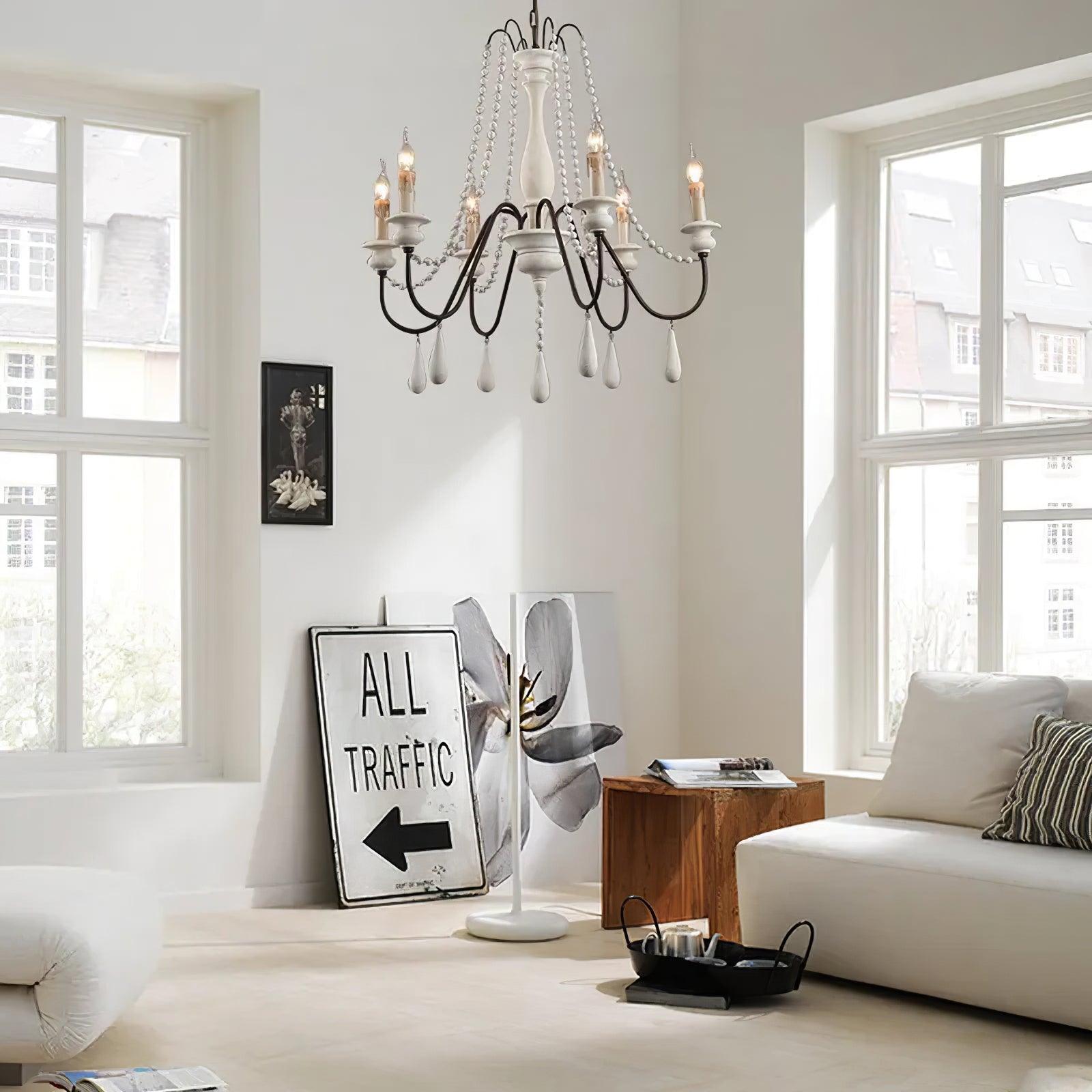 Candle Style Beaded Chandelier - Lamp Outdoor