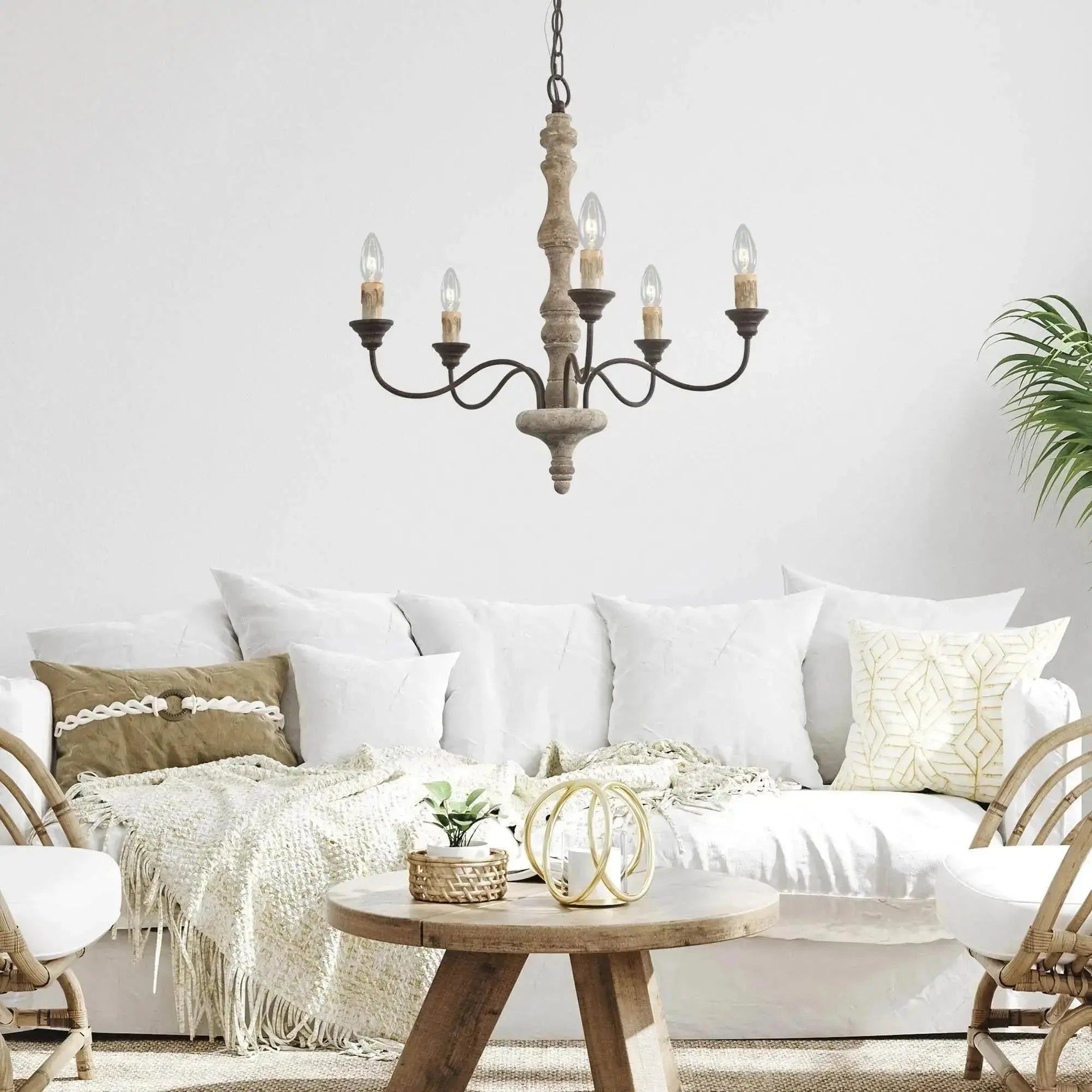 Aurora Chandelier Candlestick Farmhouse Rustic - Lamp Outdoor