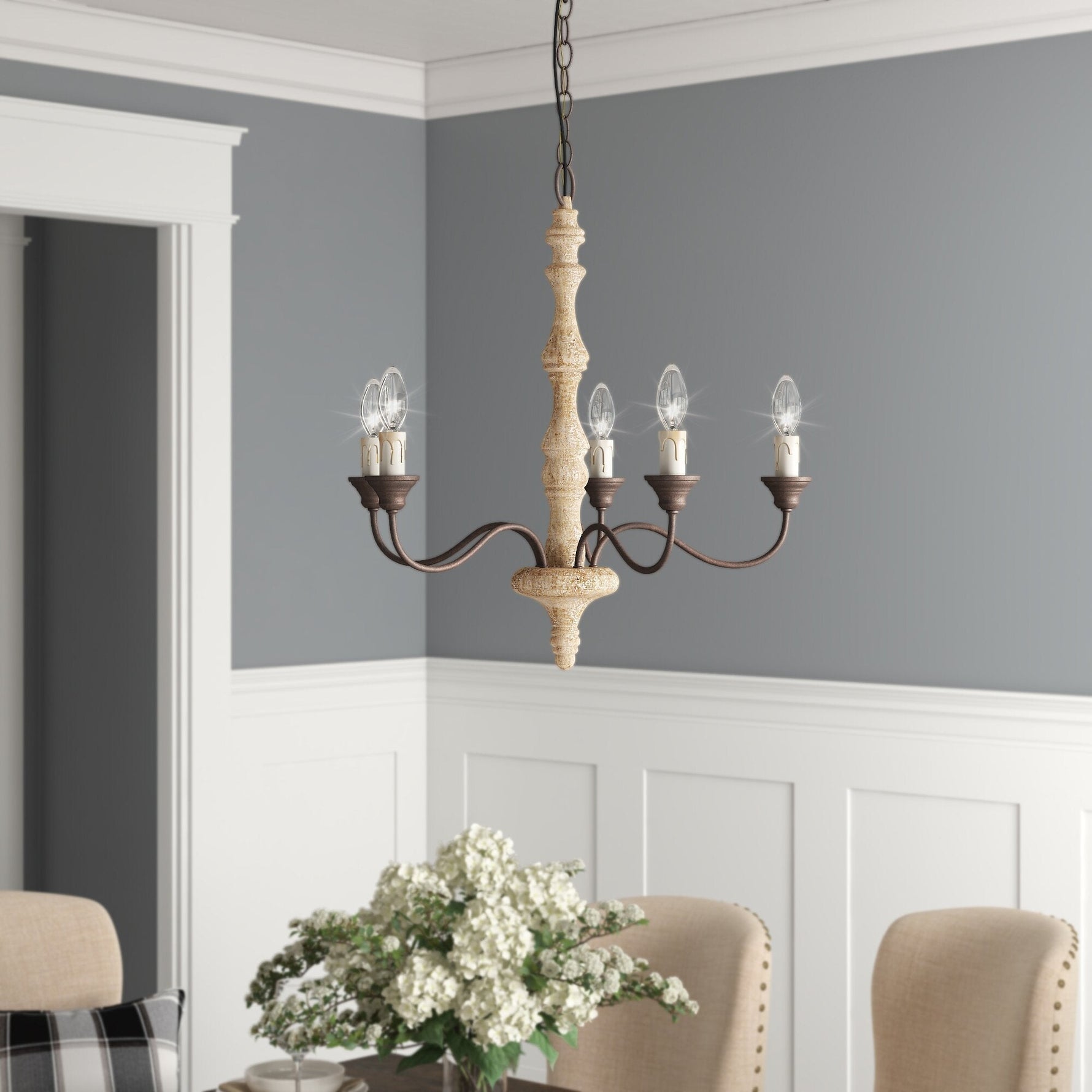 Aurora Chandelier Candlestick Farmhouse Rustic - Lamp Outdoor