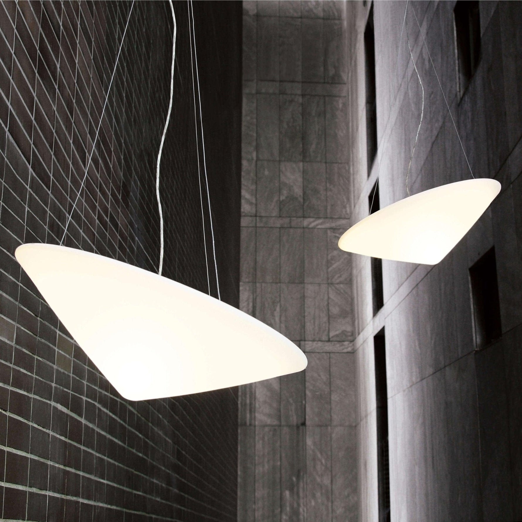 Solara Pendant Lamp Polyethylene Tilted Hat Minimalist - Letslighting