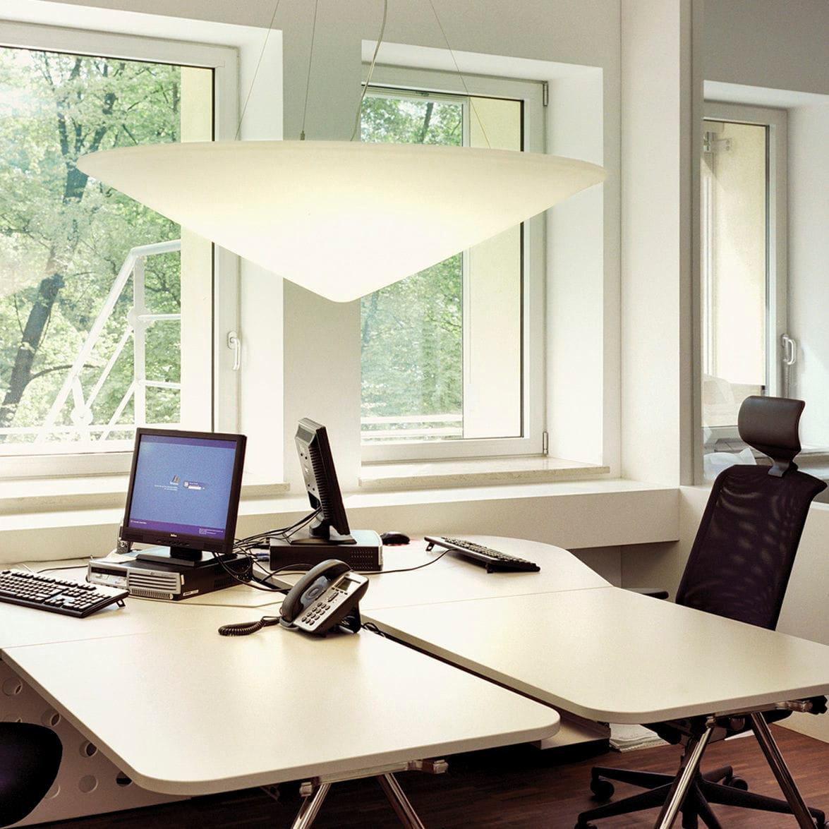 Solara Pendant Lamp Polyethylene Tilted Hat Minimalist - Letslighting