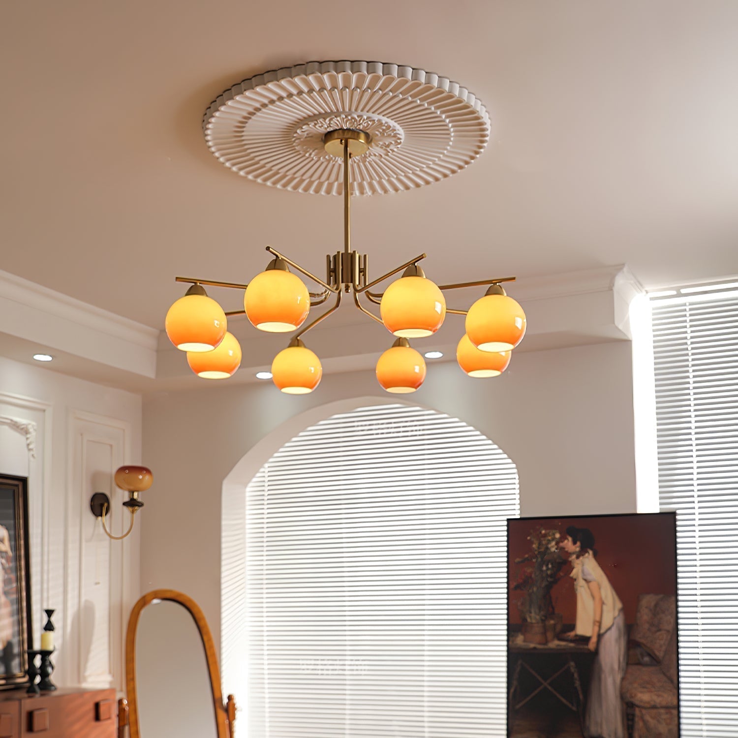 Caramel Sphere Chandelier - Lamp Outdoor