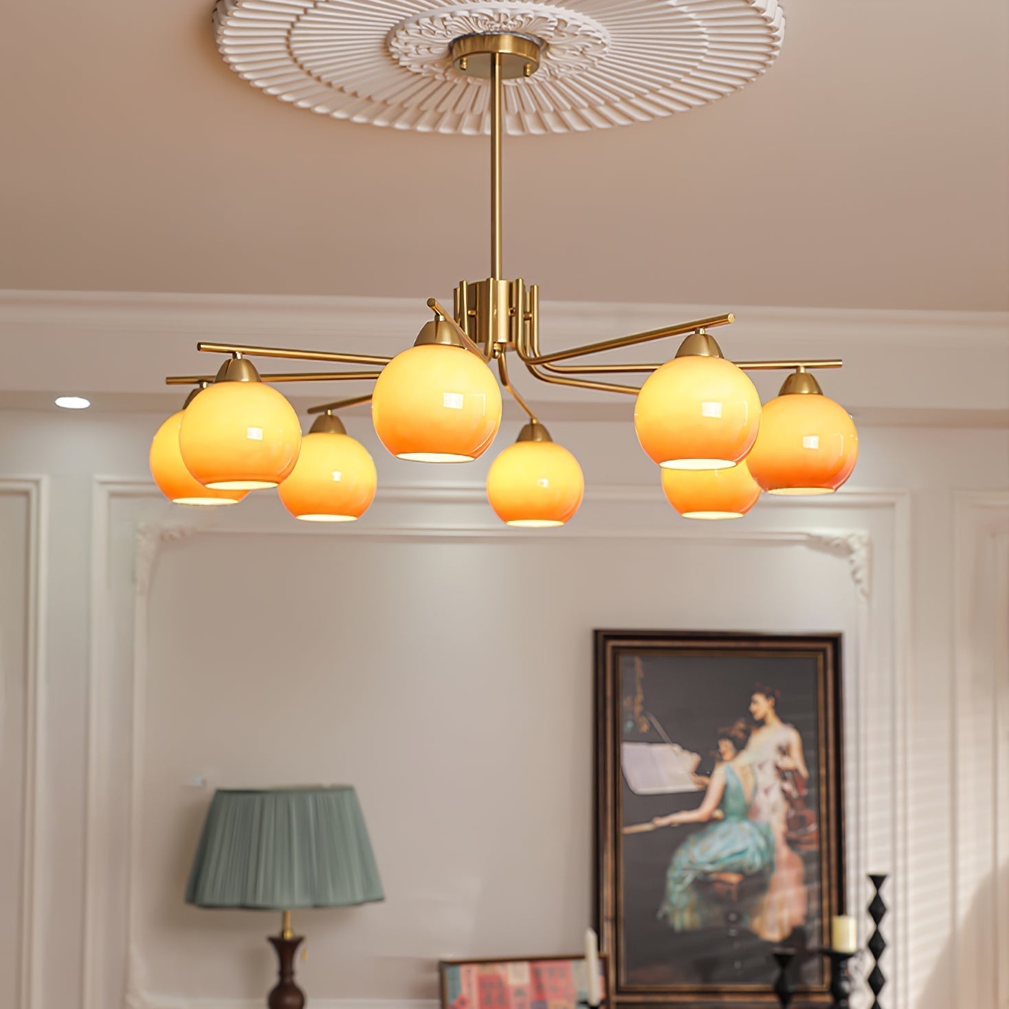 Caramel Sphere Chandelier - Lamp Outdoor