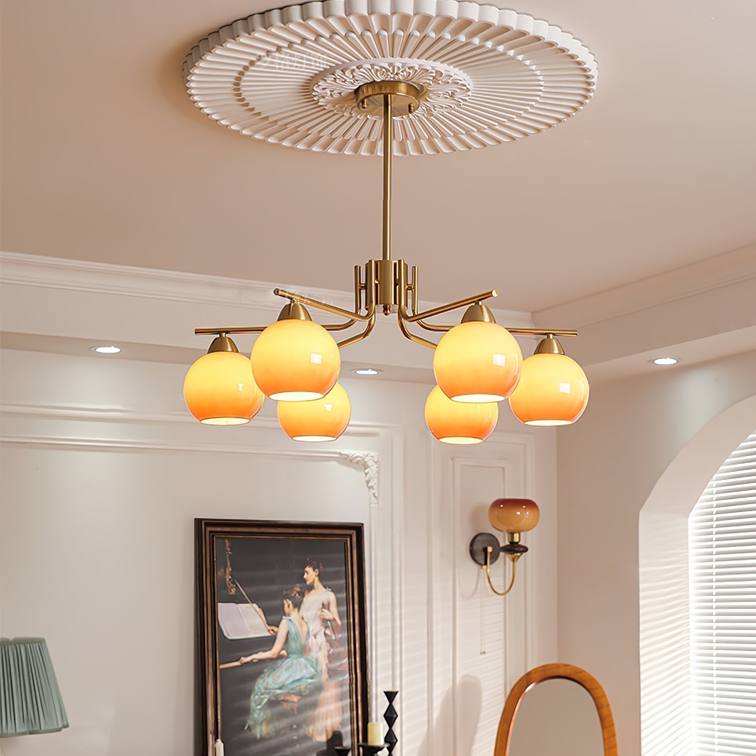 Caramel Sphere Chandelier - Lamp Outdoor