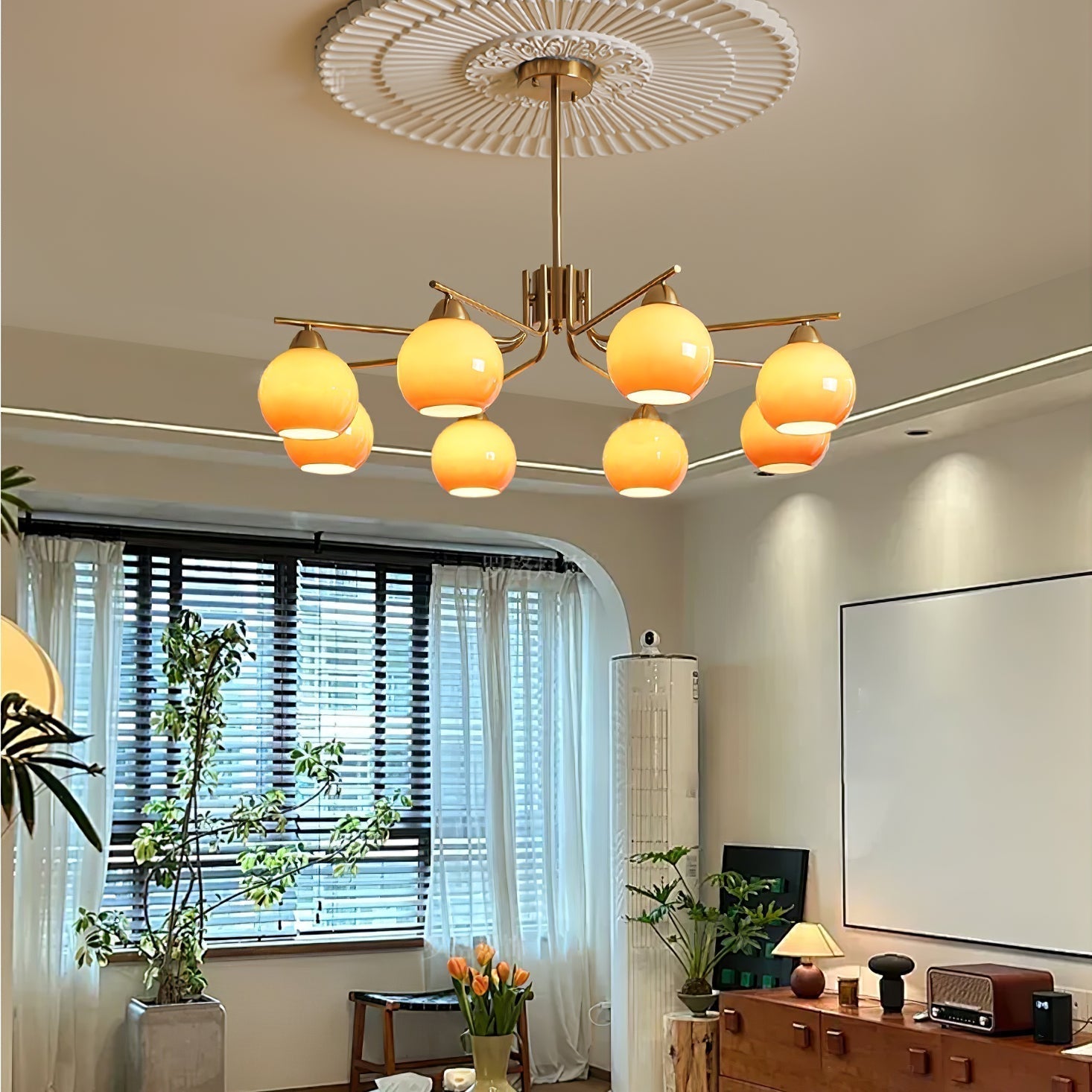 Caramel Sphere Chandelier - Lamp Outdoor
