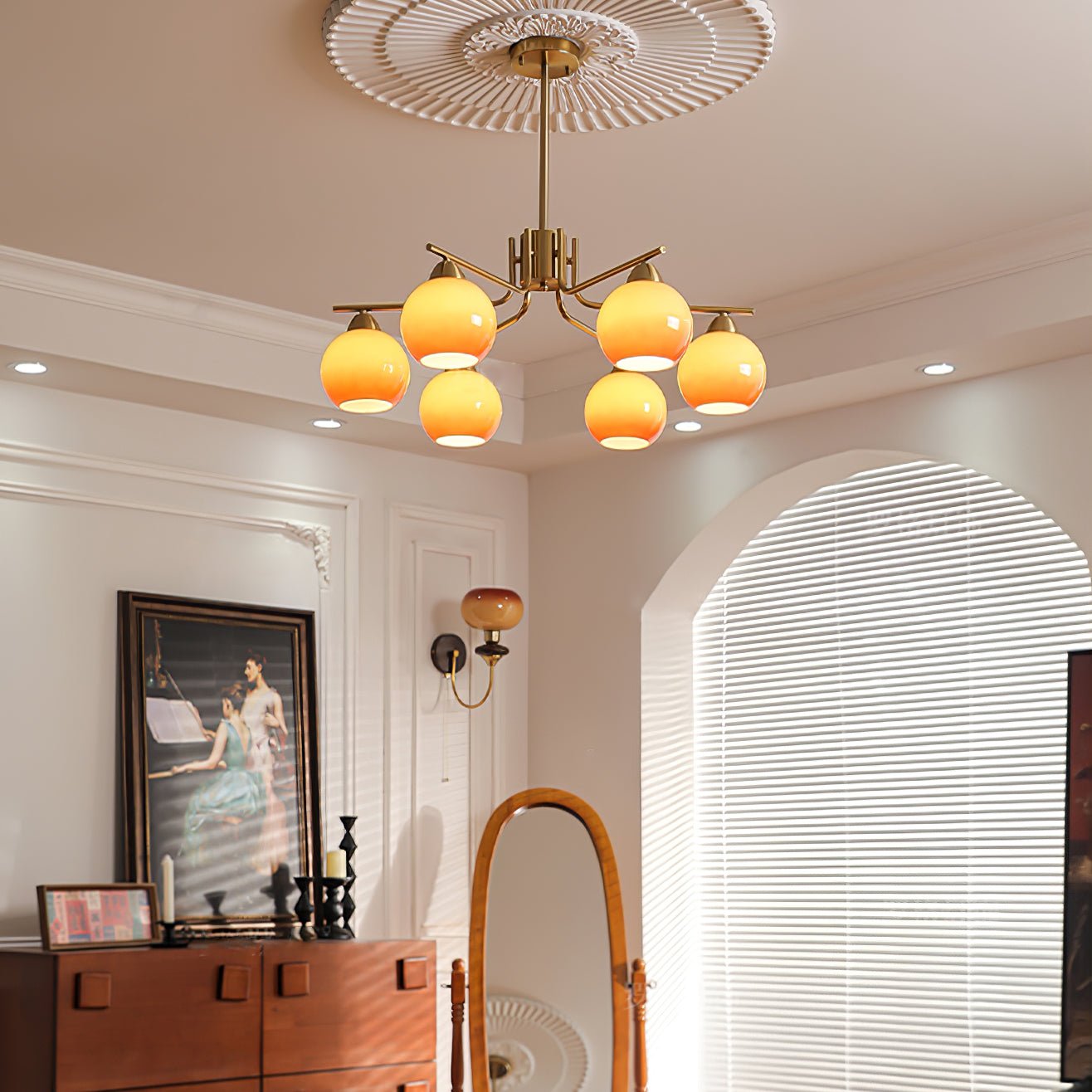Caramel Sphere Chandelier - Lamp Outdoor