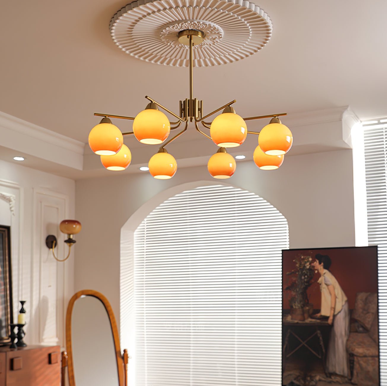 Caramel Sphere Chandelier - Lamp Outdoor
