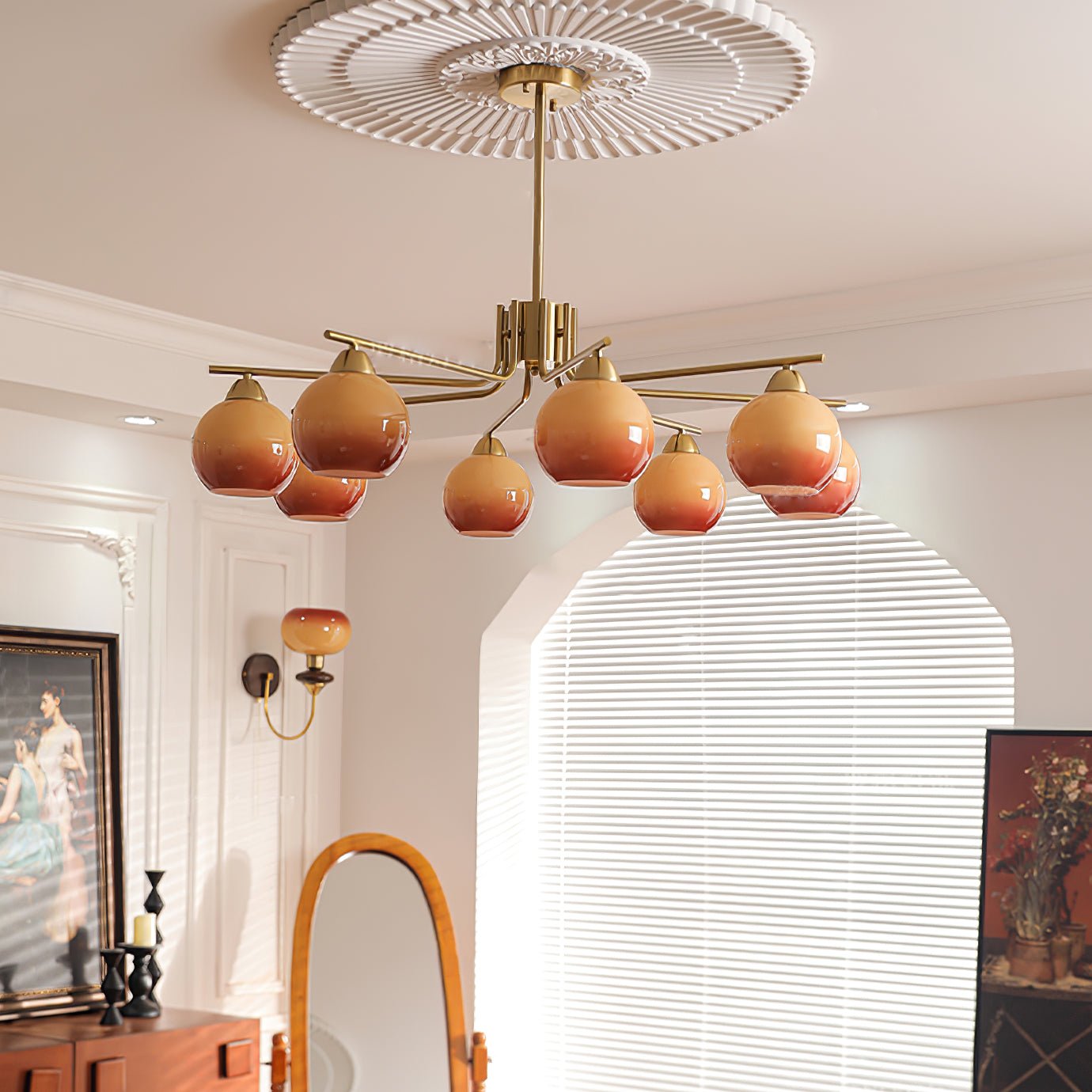 Caramel Sphere Chandelier - Lamp Outdoor