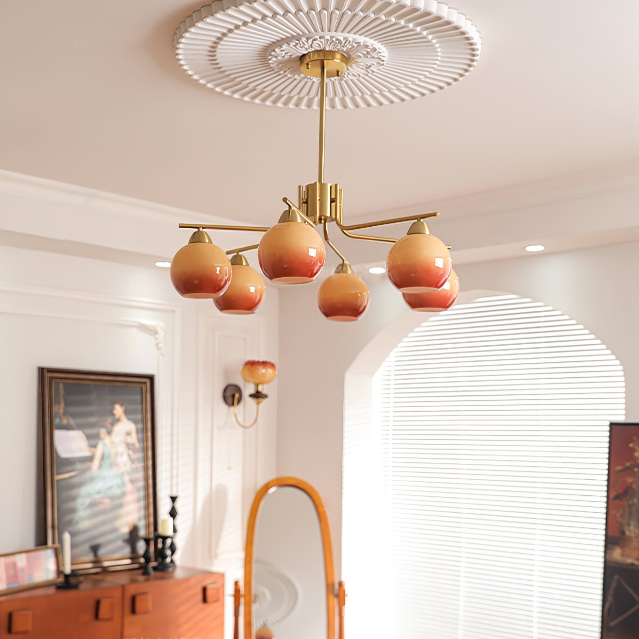 Caramel Sphere Chandelier - Lamp Outdoor