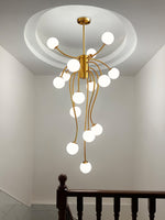 Astralyn Brass Globe Chandelier - Lamp Outdoor