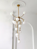 Astralyn Brass Globe Chandelier - Lamp Outdoor