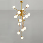 Astralyn Brass Globe Chandelier - Lamp Outdoor