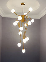 Astralyn Brass Globe Chandelier - Lamp Outdoor