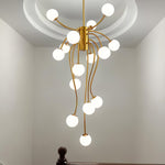 Astralyn Brass Globe Chandelier - Lamp Outdoor