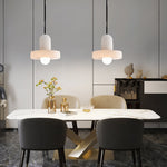 Lyvynos Stacked Alabaster Pendant Light - Lamp Outdoor