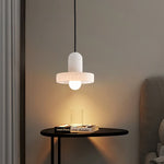 Lyvynos Stacked Alabaster Pendant Light - Lamp Outdoor