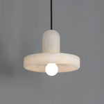 Lyvynos Stacked Alabaster Pendant Light - Lamp Outdoor