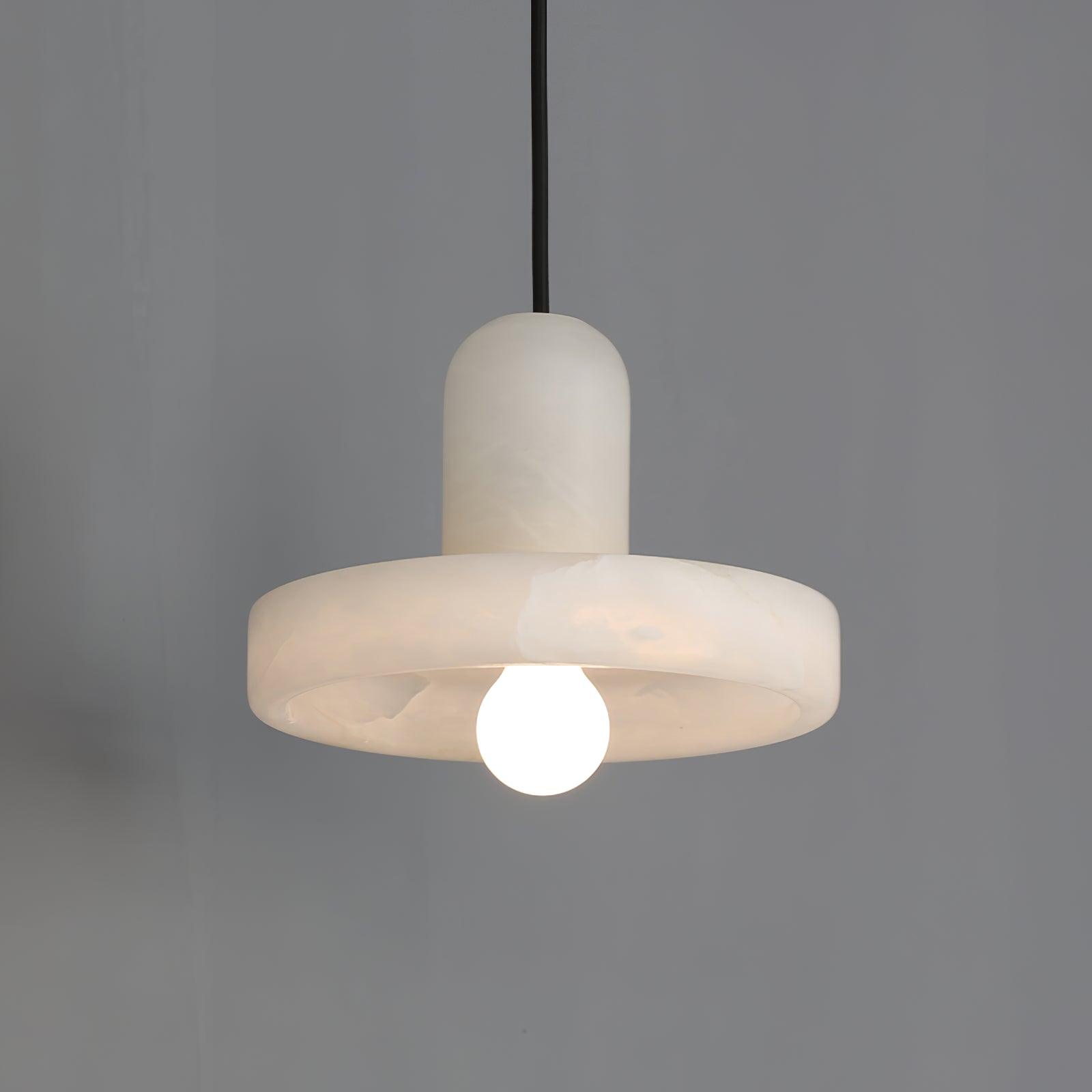 Lyvynos Stacked Alabaster Pendant Light - Lamp Outdoor