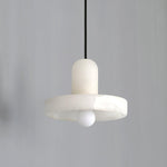 Lyvynos Stacked Alabaster Pendant Light - Lamp Outdoor