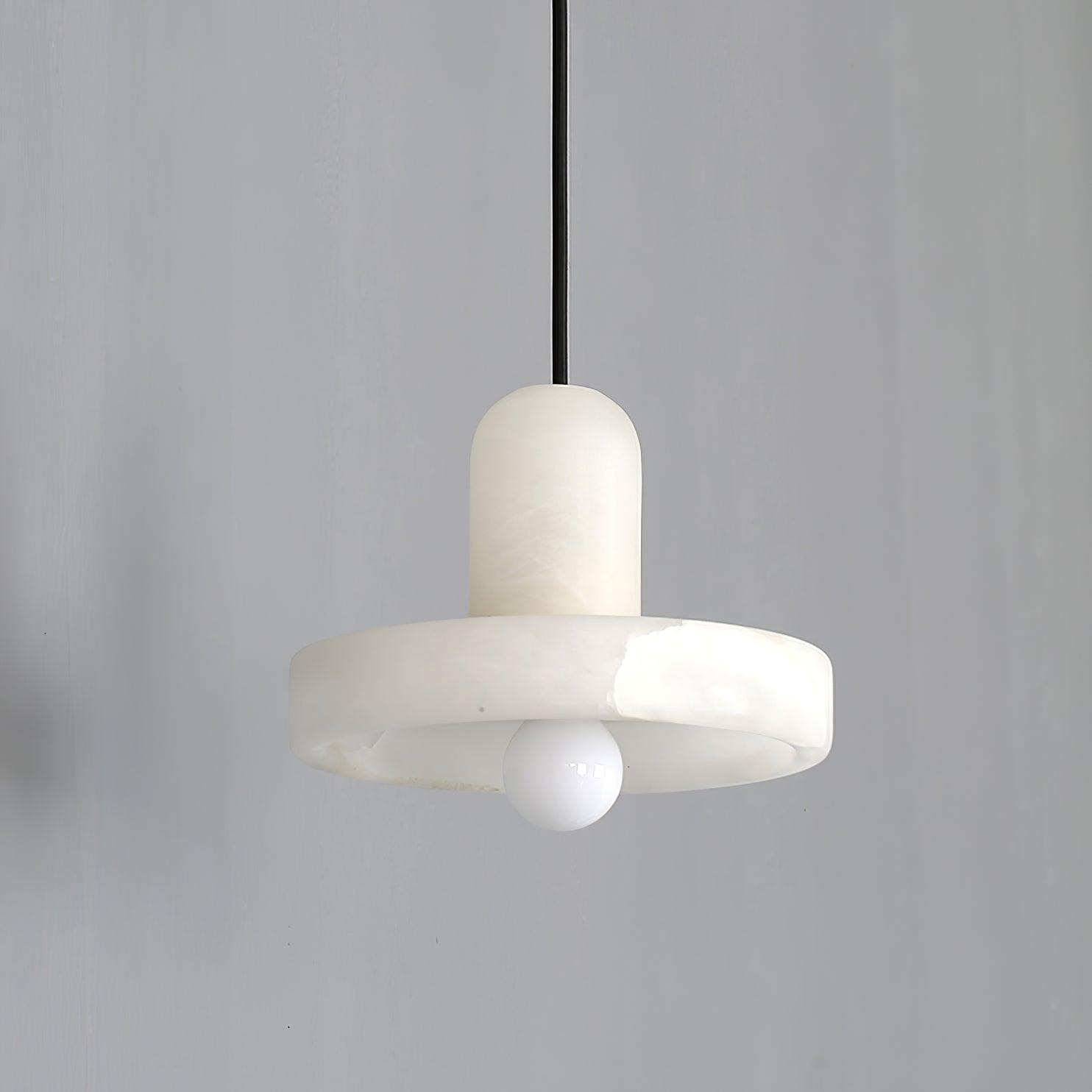 Lyvynos Stacked Alabaster Pendant Light - Lamp Outdoor