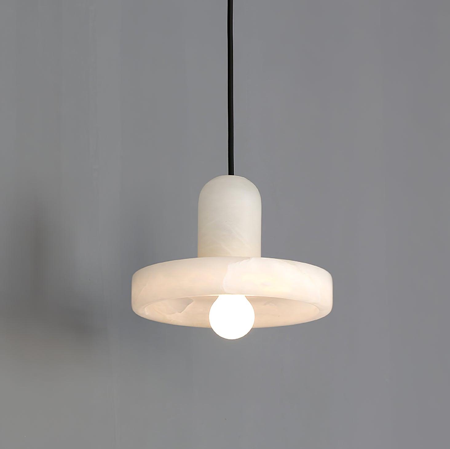 Lyvynos Stacked Alabaster Pendant Light - Lamp Outdoor