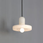Lyvynos Stacked Alabaster Pendant Light - Lamp Outdoor