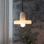 Lyvynos Stacked Alabaster Pendant Light - Lamp Outdoor