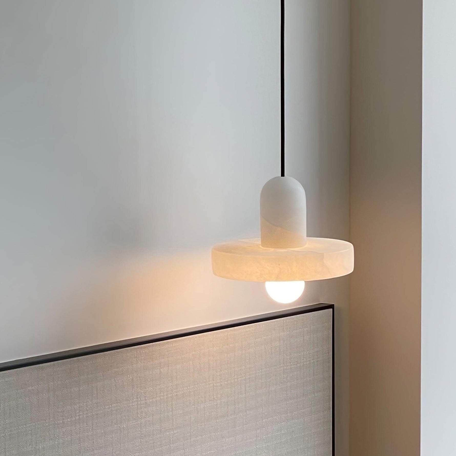 Lyvynos Stacked Alabaster Pendant Light - Lamp Outdoor