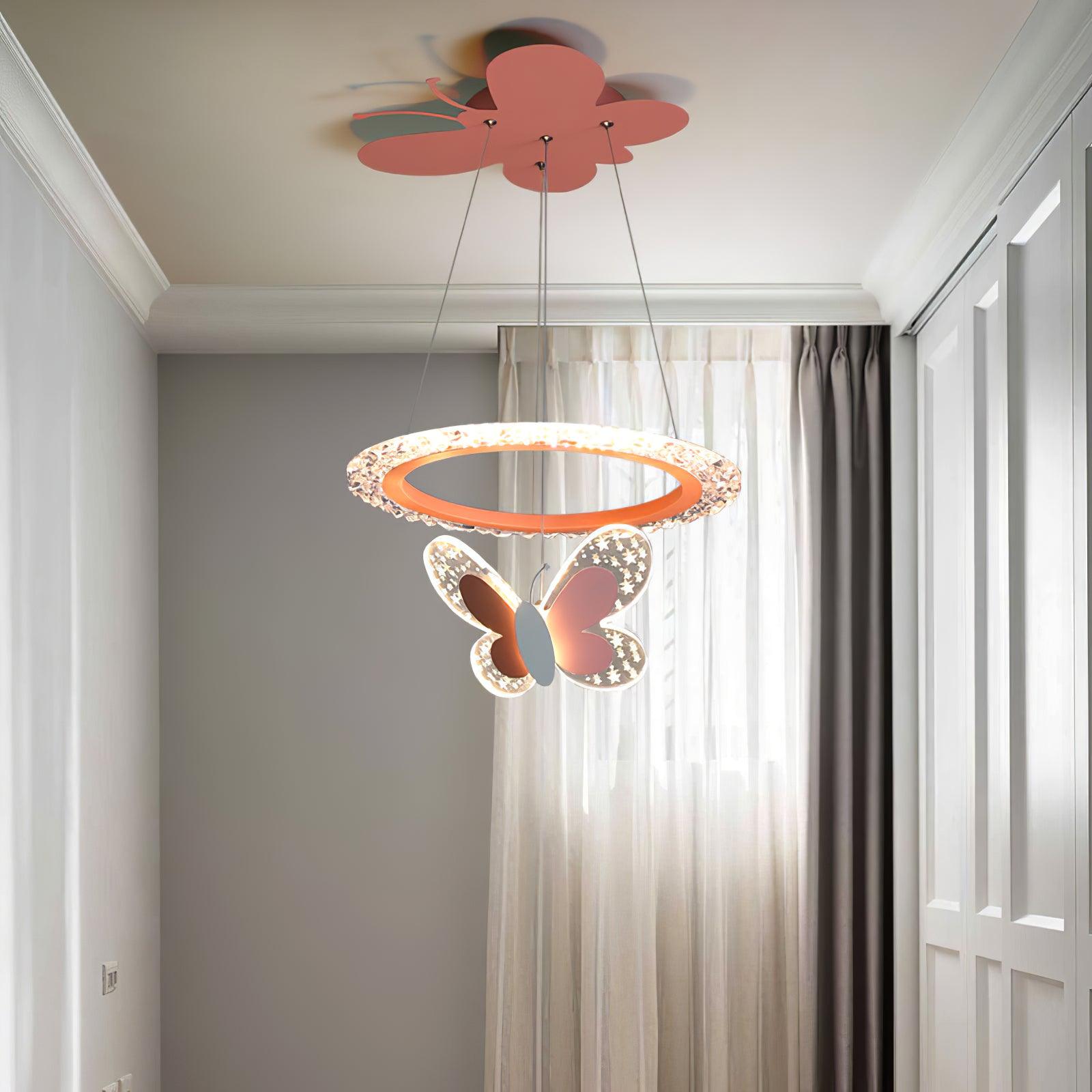 Cartoon Butterfly Acrylic Pendant Lamp - Lamp Outdoor