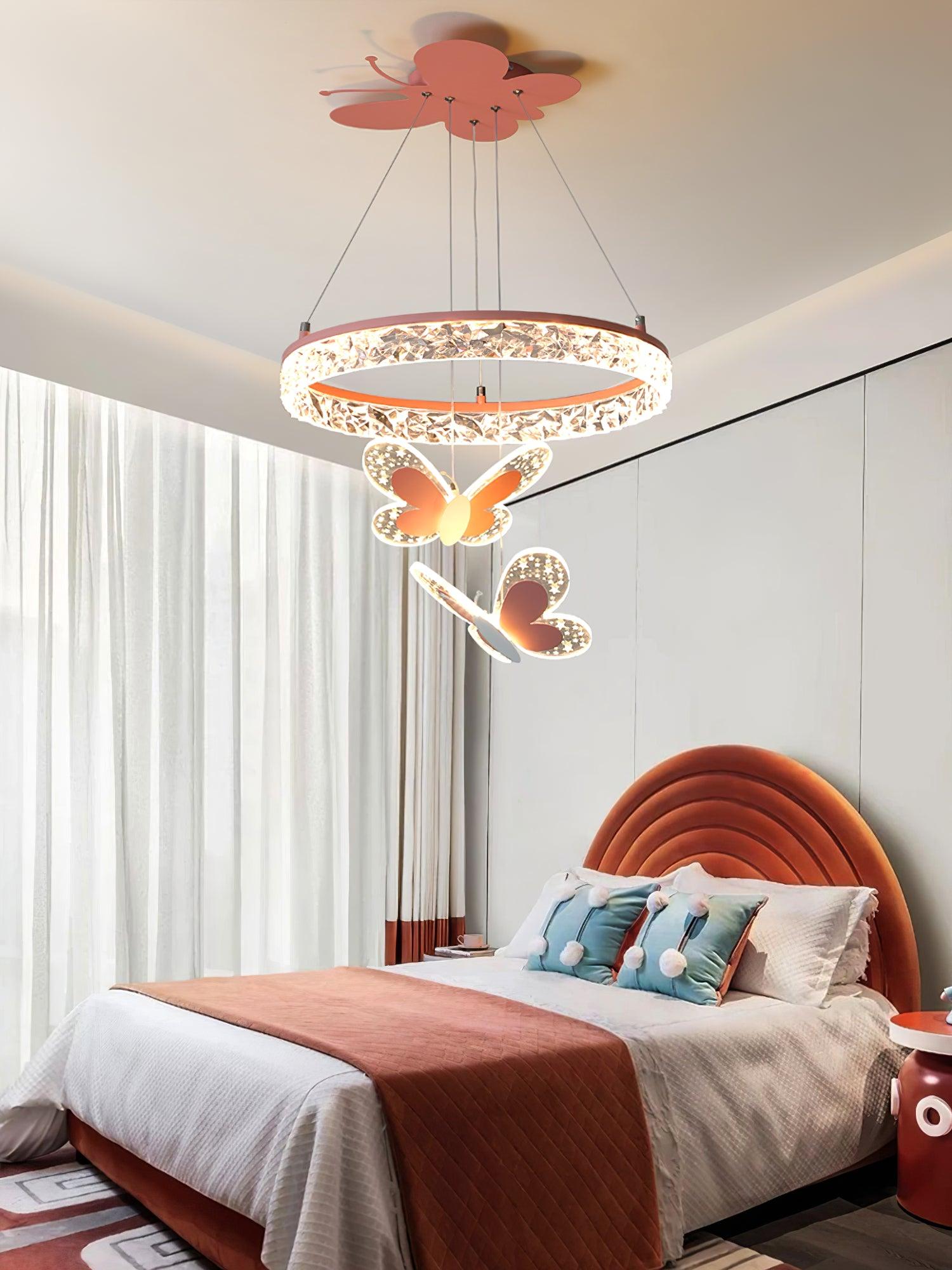 Cartoon Butterfly Acrylic Pendant Lamp - Lamp Outdoor