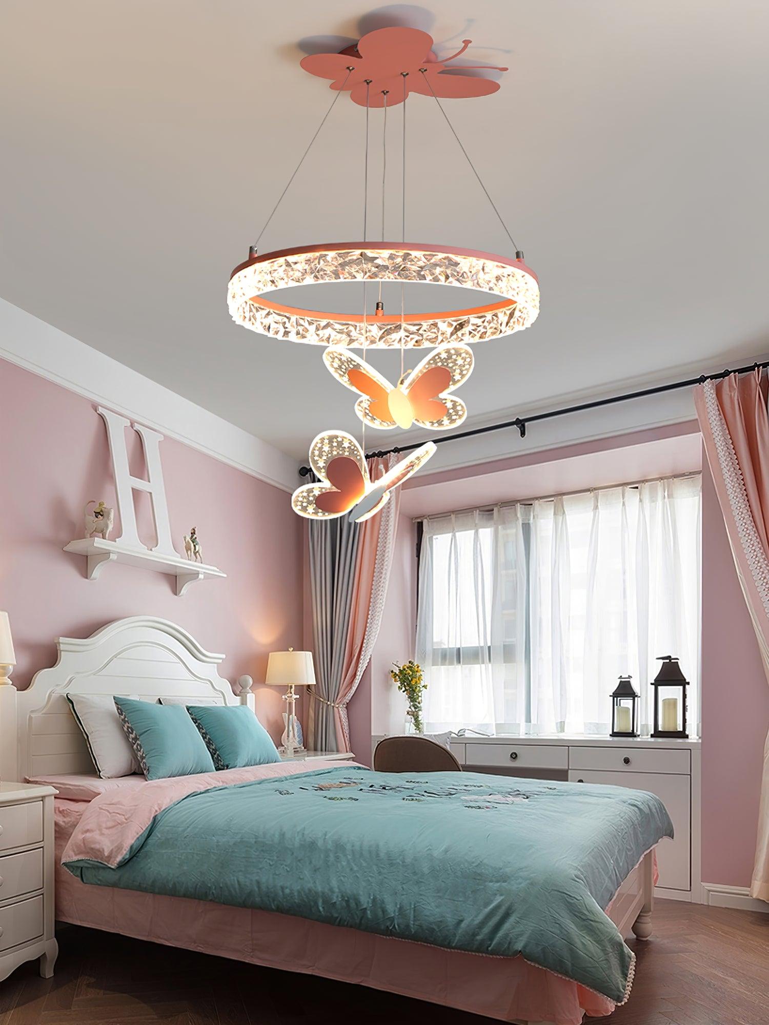 Cartoon Butterfly Acrylic Pendant Lamp - Lamp Outdoor