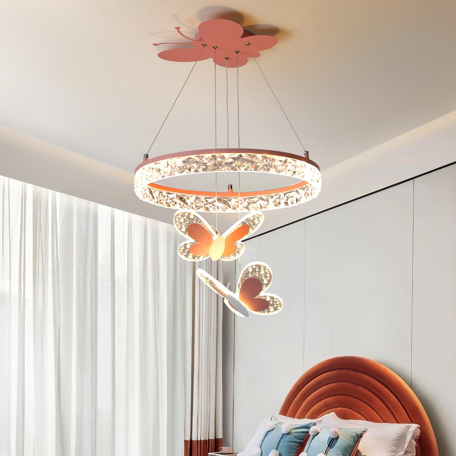 Cartoon Butterfly Acrylic Pendant Lamp - Lamp Outdoor