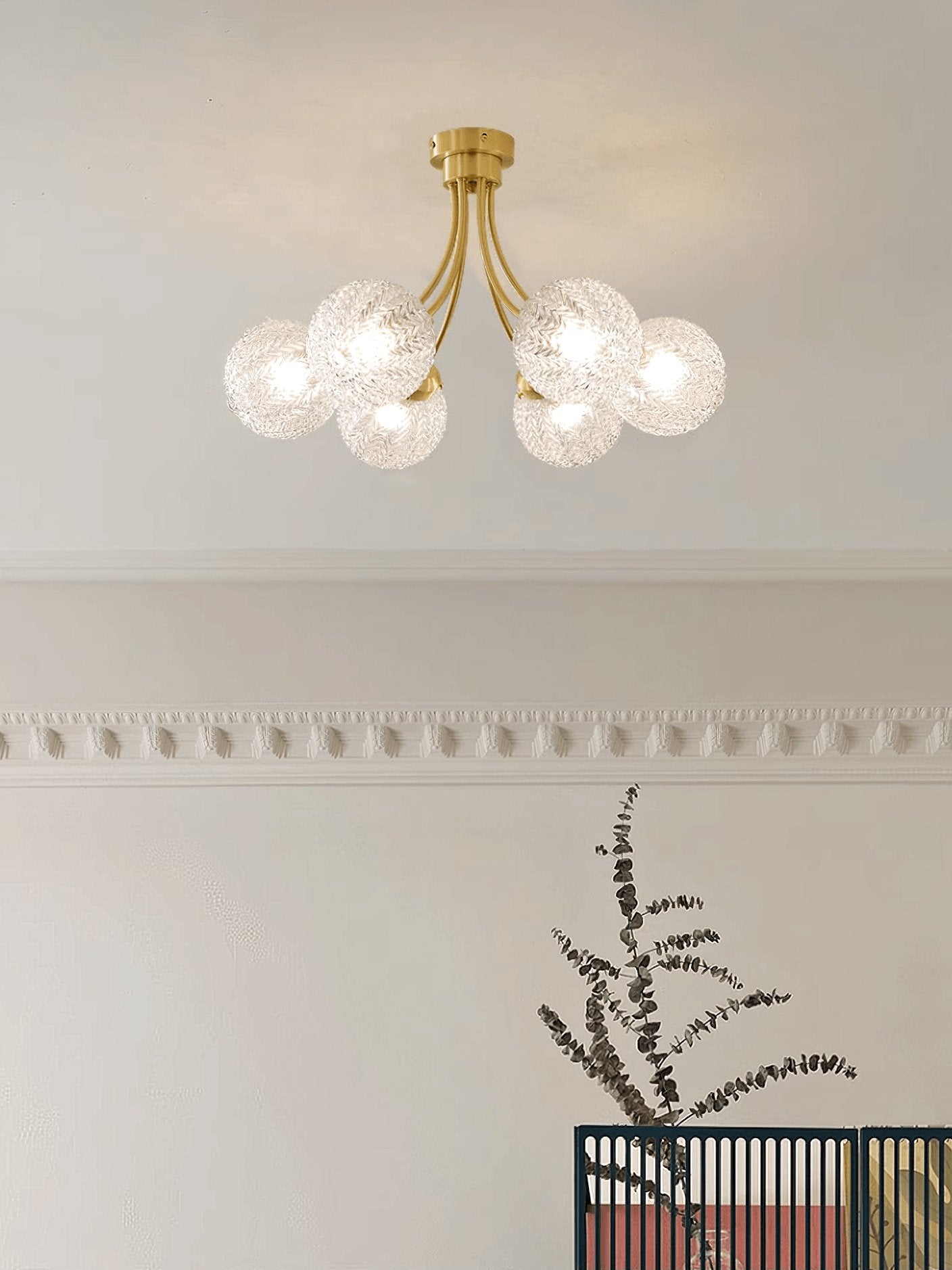 Carved Glass Ceiling Lamp - Lamp Outdoor
