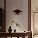 Cascade Wooden Disc Pendant Lamp - Lamp Outdoor