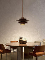 Cascade Wooden Disc Pendant Lamp - Lamp Outdoor