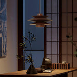 Cascade Wooden Disc Pendant Lamp - Lamp Outdoor