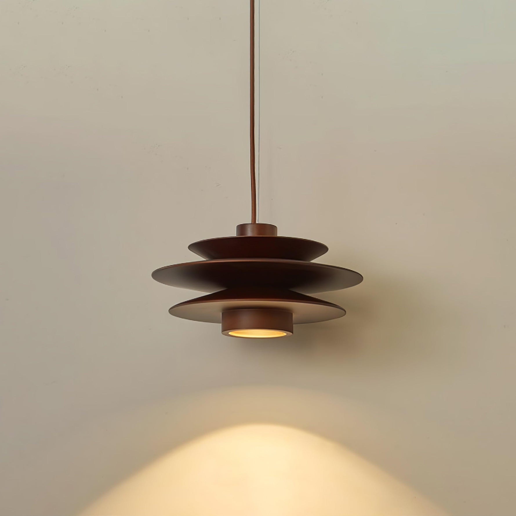 Cascade Wooden Disc Pendant Lamp - Lamp Outdoor