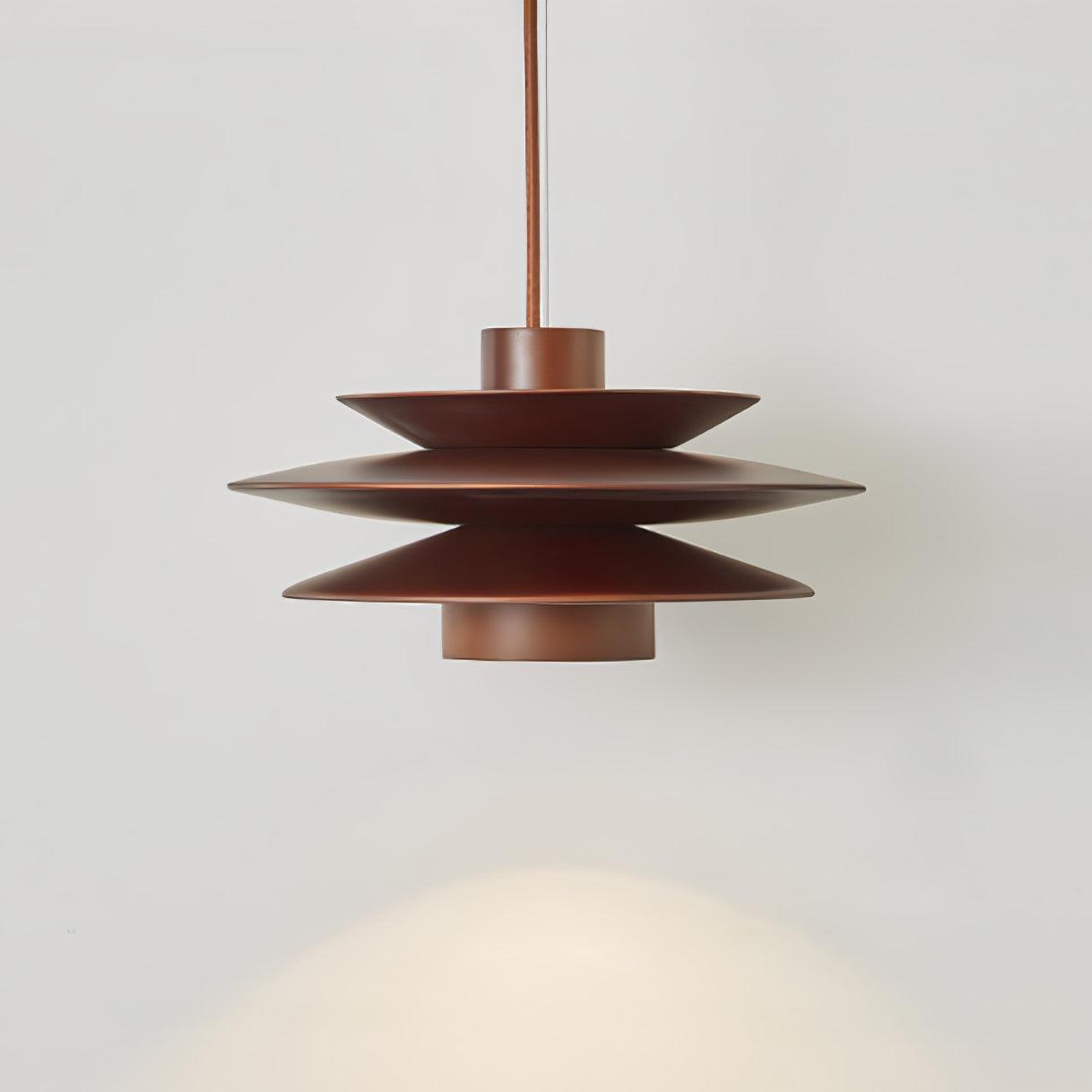 Cascade Wooden Disc Pendant Lamp - Lamp Outdoor