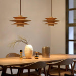 Cascade Wooden Disc Pendant Lamp - Lamp Outdoor