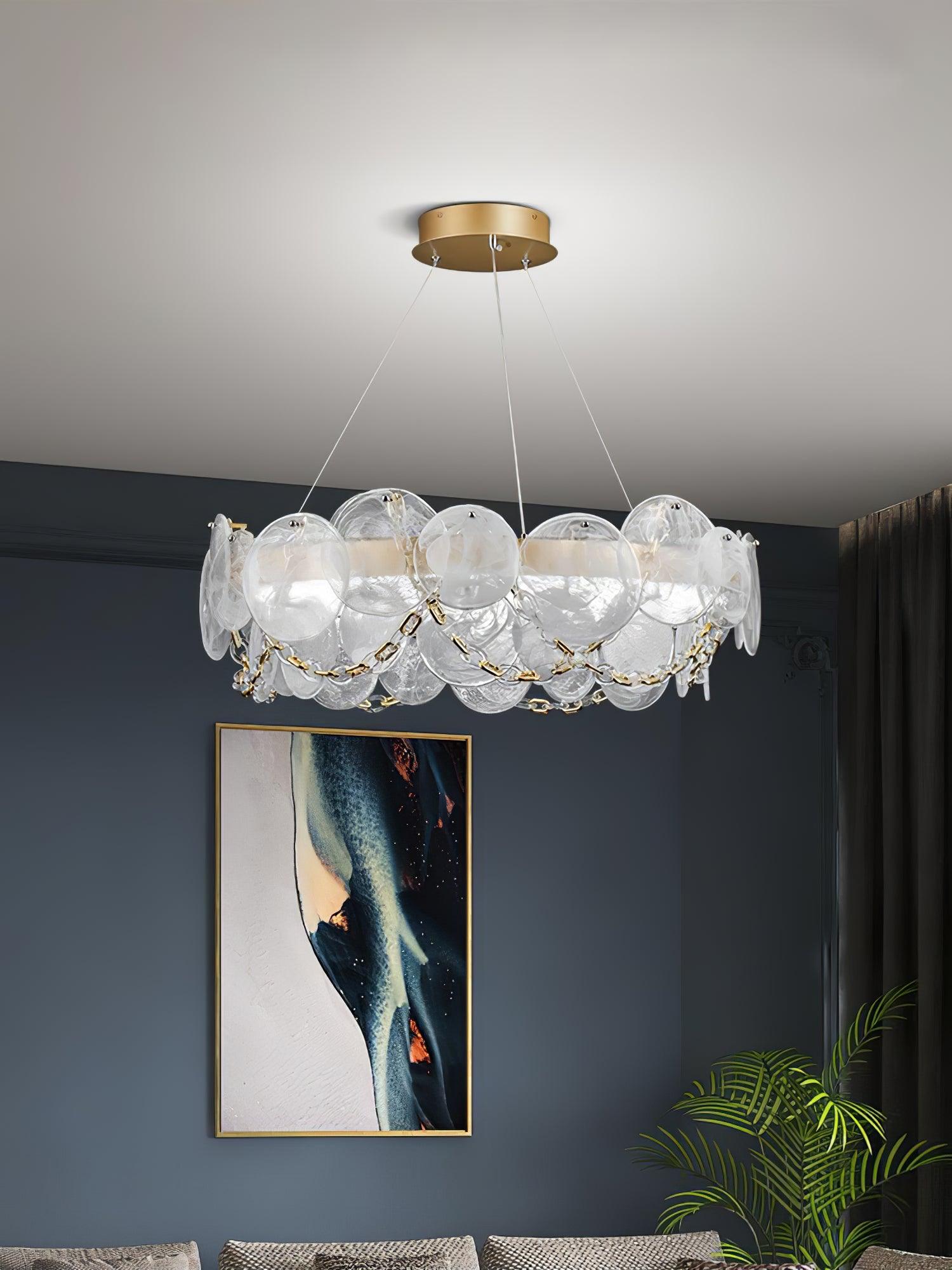 Ruby Luxury Glass Chandelier - Lamp Outdoor