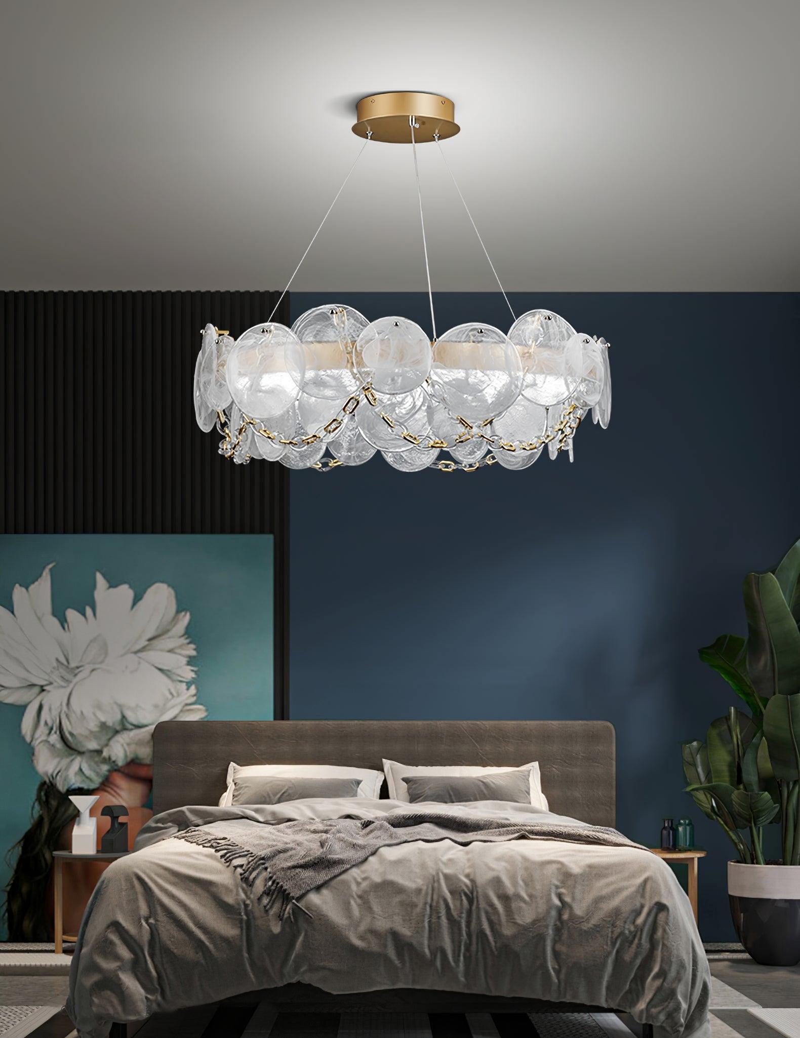 Ruby Luxury Glass Chandelier - Lamp Outdoor